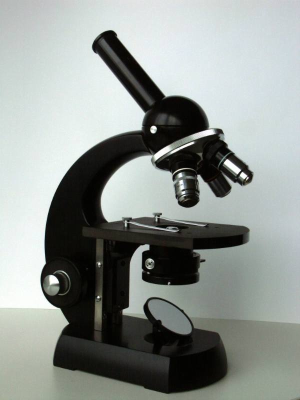 Zeiss Junior Reisemikroskop mit Nachguss Rechteckfuss